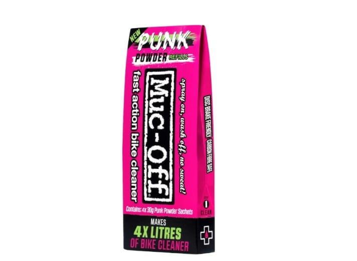 Sustainable washing: Punk Powder from Muc-Off.