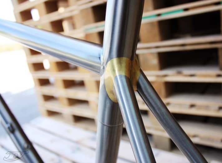   Ground soldered joints on the seat tube