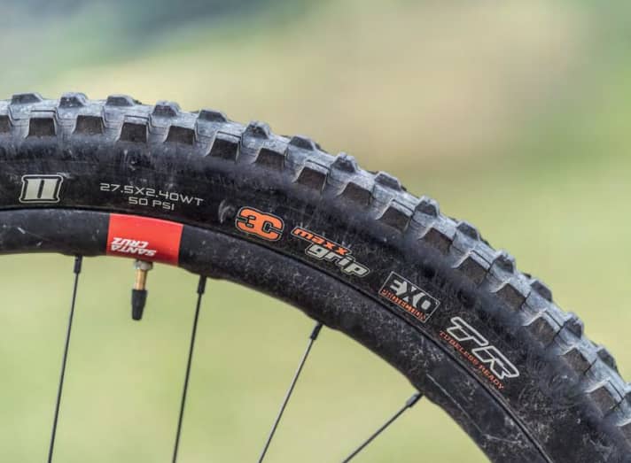 MaxxGrip tyres on the Santa Cruz