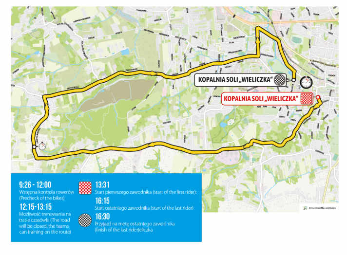 The route of the 7th stage