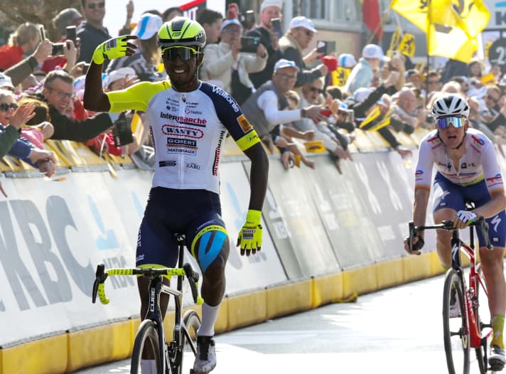 Biniam Girmay a fêté son plus grand succès à Gand-Wevelgem 2022.