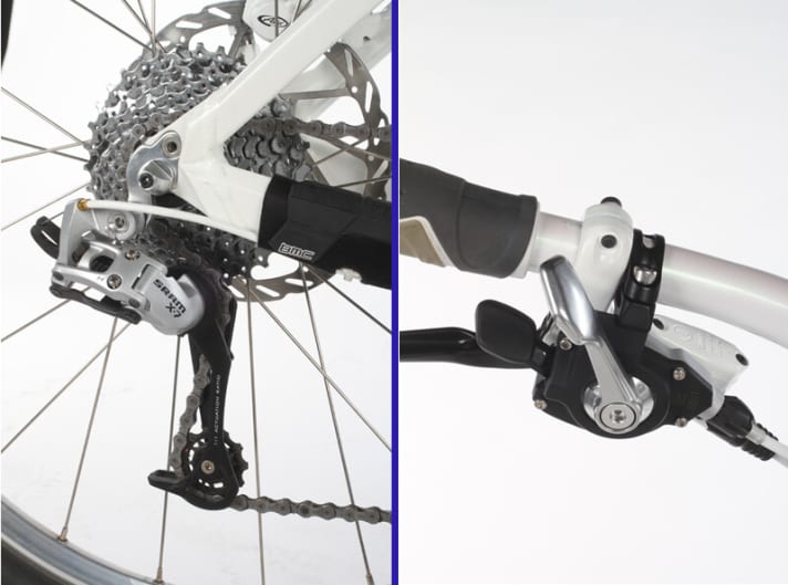   of Shimano Deore and SRAM X.7 was found to be stiff.