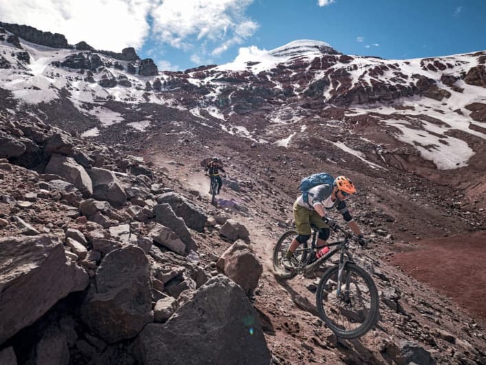 Biken am Chimborazo, dem höchsten Berg der Welt