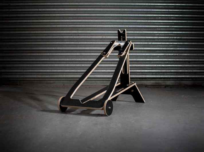 BikeStow Flip // 98 Euro // CNC-milled from multiplex boards (birch) // made in UK