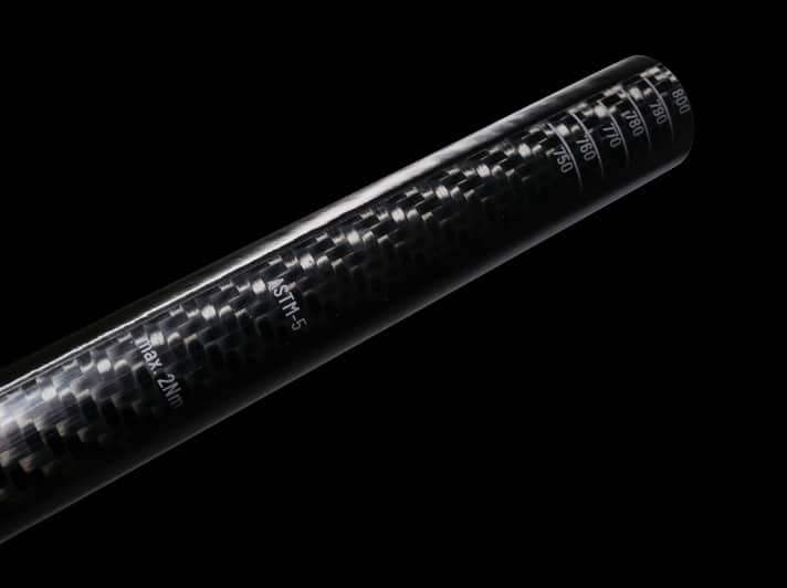 Markings make it easier to shorten the Bike Ahead The Riser. The standard width is 800 millimetres.