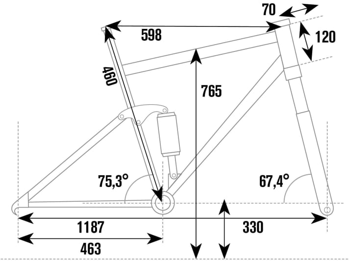   Head angle, chainstays, top tube length - the Flyer shows no abnormalities. All dimensions have been adjusted over years of experience to ensure neutral riding behaviour. That's why you quickly feel comfortable on the bike.