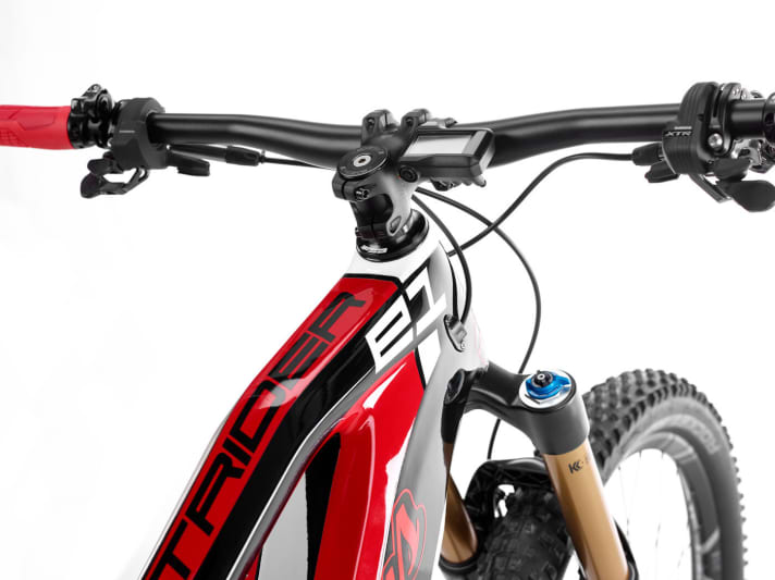   The Shimano display provides information about the Steps drive and the electronic Di2 gear system.