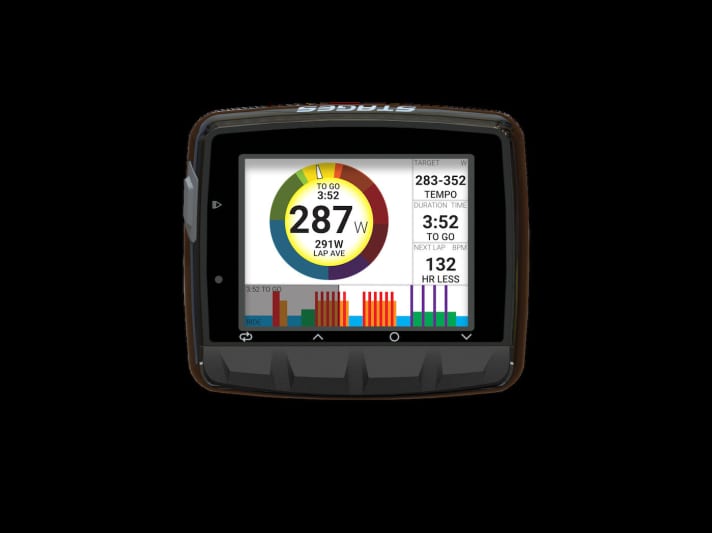   The new colour display offers new display options for performance parameters. Both new Stages Dash models have these new features.