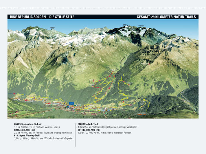   BIKE REPUBLIC SÖLDEN - The quiet side with 29 kilometres of nature trails.