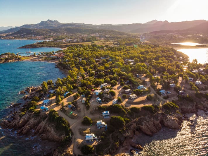 Campsite in north-east Sardinia
