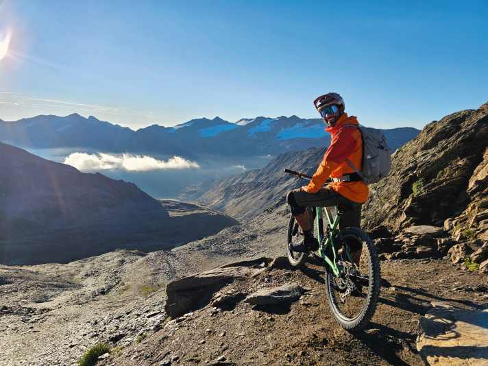 Andreas Tonelli in seinem Element, weit oberhalb der Baumgrenze.