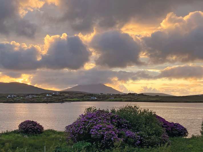 Sunset on Achill Island, the holiday destination. The writer Heinrich Böll lived there for many years.