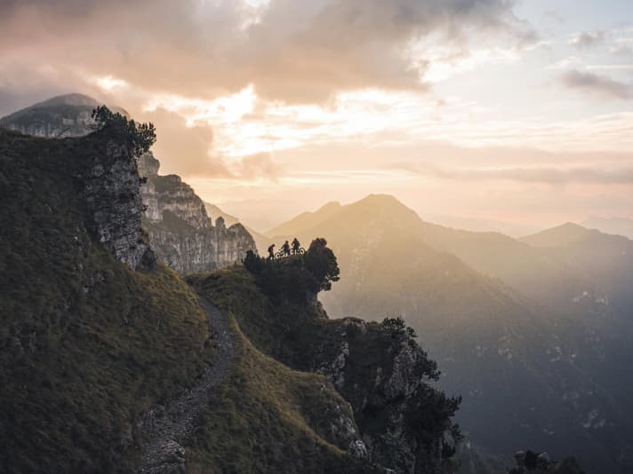On the way to Lago d'Idro high above Lake Garda