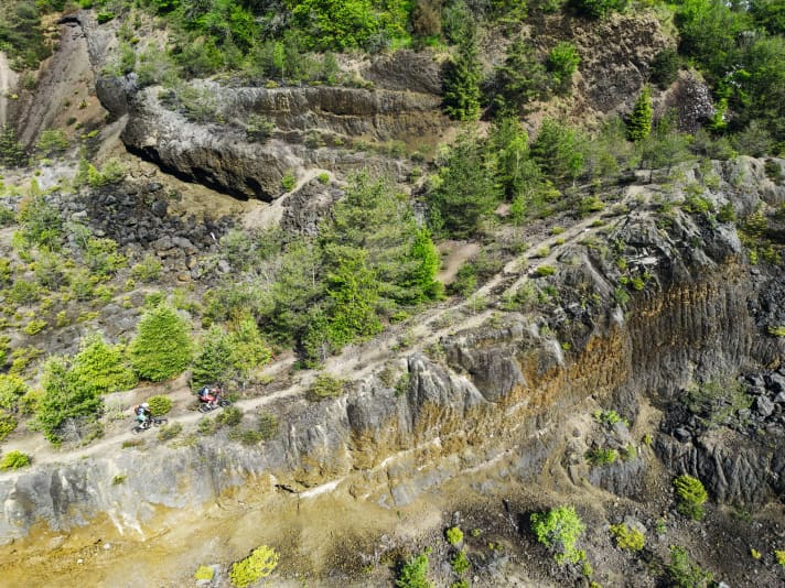 Local Patrick legt sich fest: Die Trails am Kraterrand von Bad Bertrich sind die schönsten.