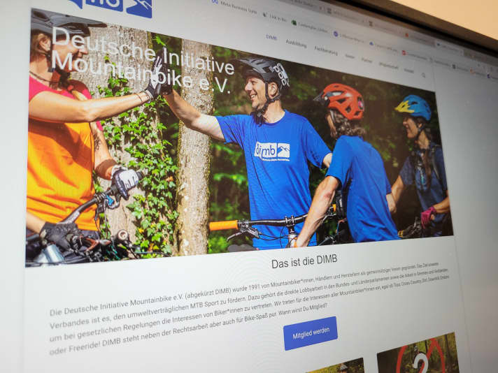 Nur einen Click entfernt: Die Mitgliedschaft bei der Deutschen Initiative Mountainbike auf www.dimb.de.