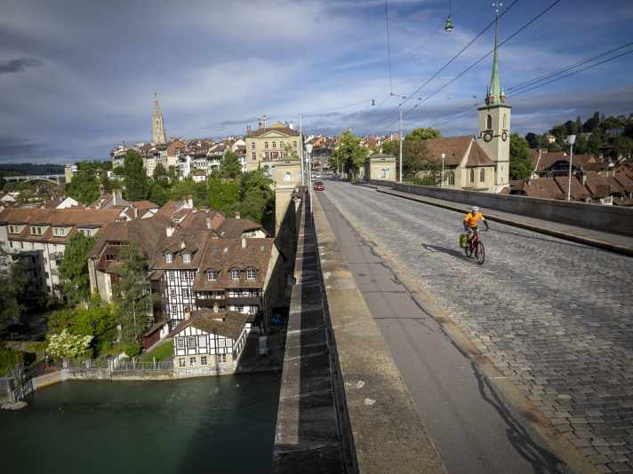 Historic pavement: Bern's old town is a UNESCO World Heritage Site - and can be best explored by bike.