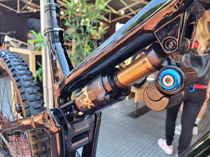The new Fox X2 shock works at the rear.