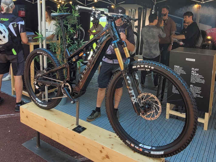 The Commencal Meta Power SX 800 e-freerider is not due to be officially unveiled until June.