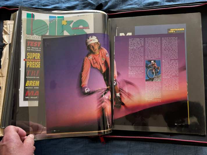 Hans Rey über die Spitzkehre in BIKE 1991. Hans war einer der ersten, der die Technik in MTB Magazinen erklärt hat.