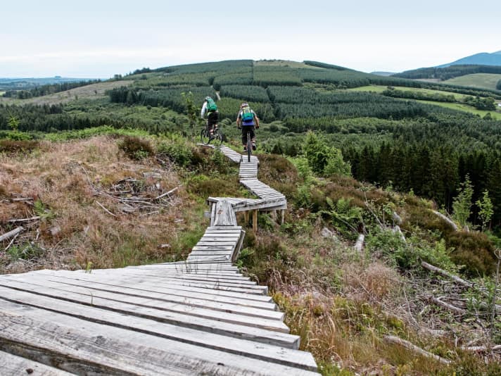 Every mountain biker here wants to have their own trail round on their doorstep. No problem in Scotland.