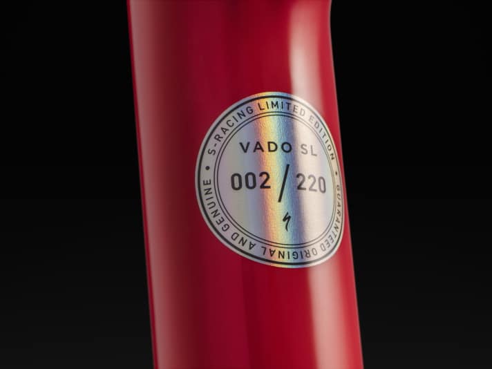 Specialized is only building 220 of the Vado SL 2 S-Racing LTD. Each bike is numbered consecutively!