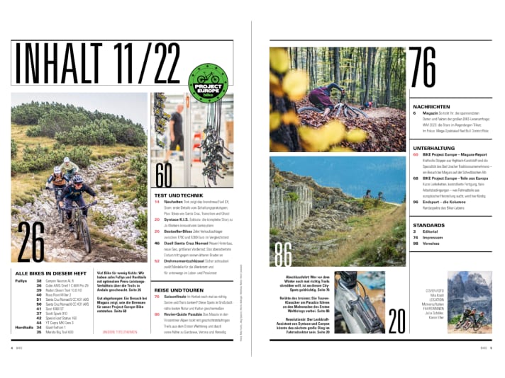 Inhalt BIKE 11/2022