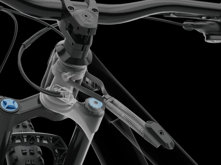 A schematic representation of the K.I.S. steering assistance system shows how simple the design actually is.