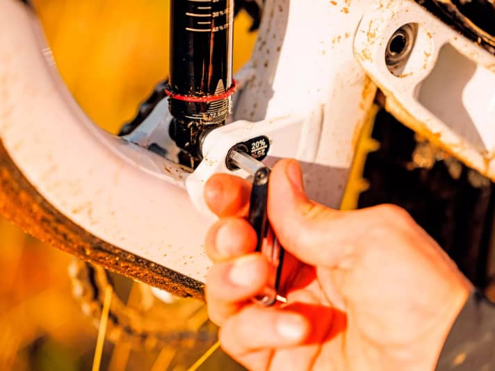 The test team starts with the manufacturer's specifications for the suspension setup and then fine-tunes it.