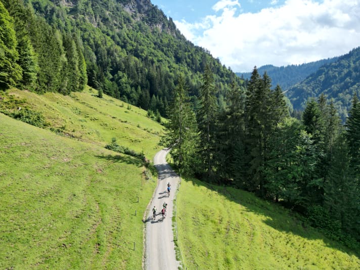 Erster Anstieg in die Kitzbüheler Alpen.