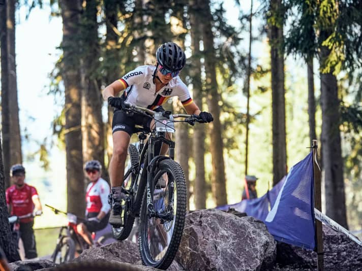 "E-mountain biking is much more athletic than conventional mountain biking." Sofia Wiedenroth