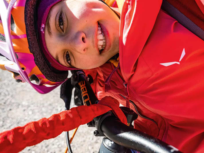 "It's so funny to be towed! But sometimes it got pretty fast going uphill." Antonia Haslauer