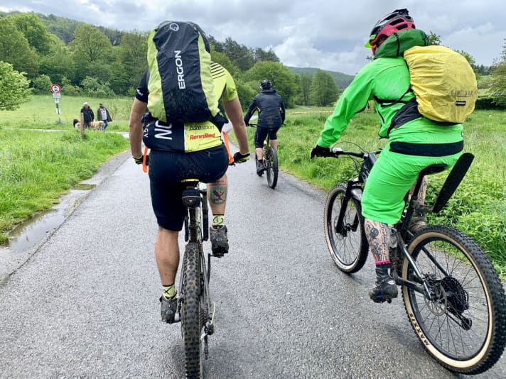 Alex (rechts), Markus (links) und Patrick: meine drei Begleiter heute.
