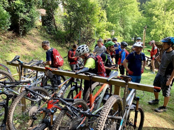 Finally at the finish: The first part of the #DeutschlandTrail ended in style with the "Bergfest" in Bad Orb.