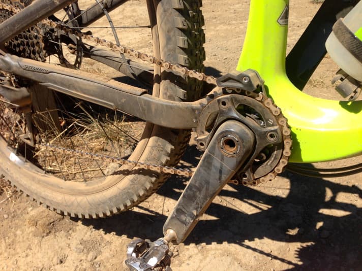   Das Expert Evo kommt mit einem 30er-Kettenblatt und Kettenführung. Passt super zum Einsatzbereich.