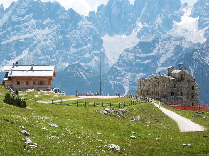   The Dürrenstein hut in the Dolomites