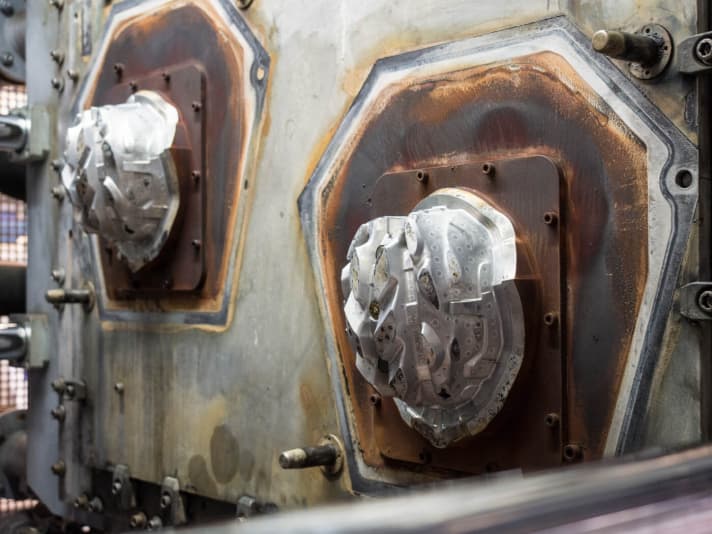   The EPS is injected into the shell from the positive mould.