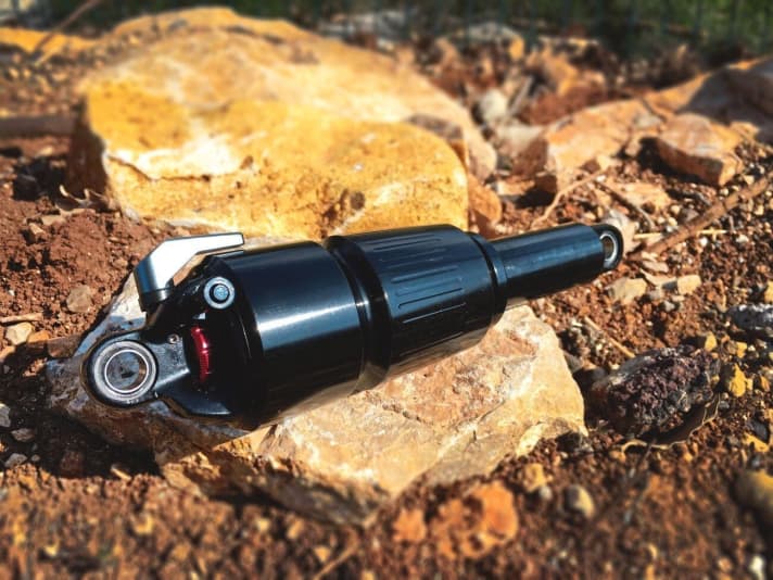   The prototype of the new DT Swiss suspension strut.