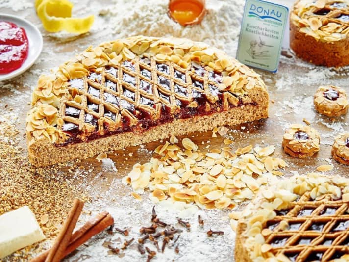   Weltbekannte Leckerei: Linzertorte.