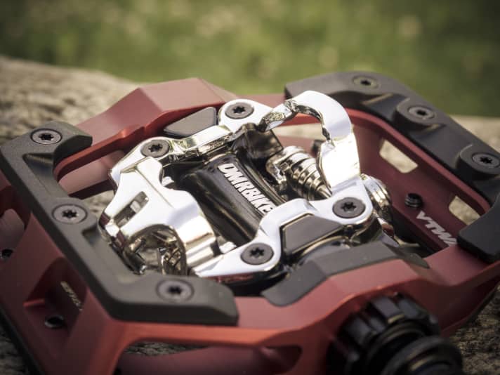 Although DMR supplies its own cleats, the V-Twin pedals are SPD-compatible.