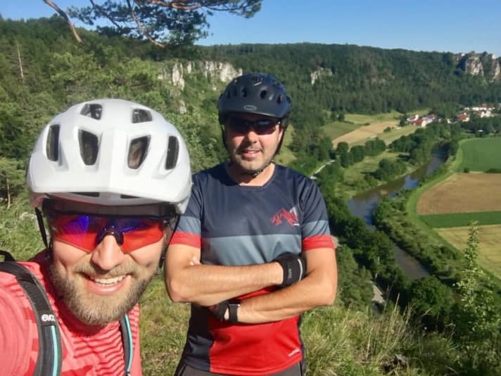   Meine Lokomotive für die letzten Kilometer: Markus aus Denkendorf. Merci fürs Begleiten!