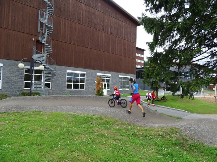   ...or the in-house pump track.