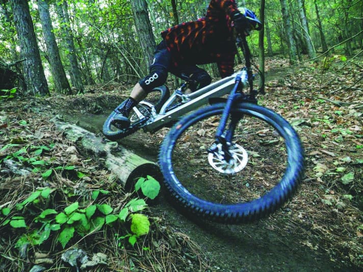   Full throttle through the bend.