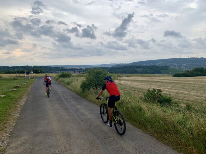 At the Schenkenturm tower above Würzburg, a few metres further on we entered the next trail.