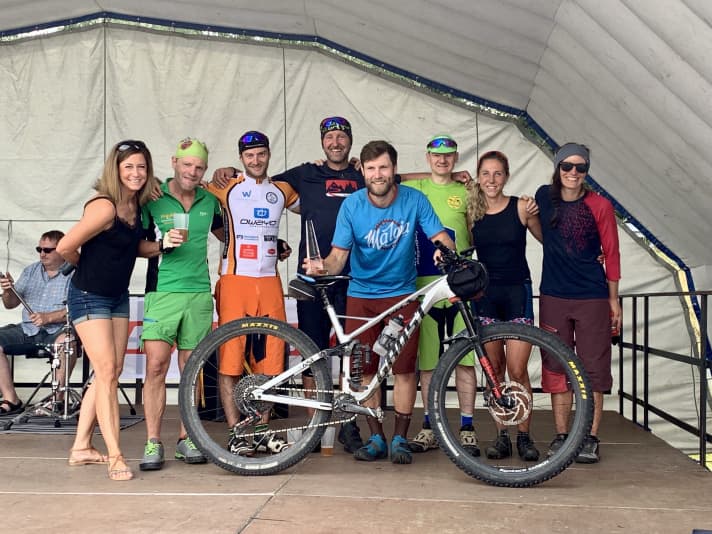 The entire group on the last few kilometres. Thank you for the warm welcome at the Food Truck Festival!