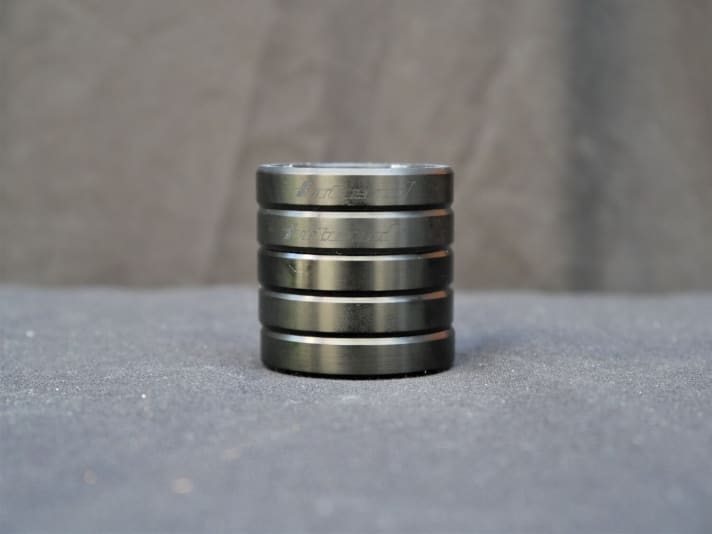   Die fünf Spacer bringen 29 Gramm auf die Waage, sind je sieben Millimeter hoch und kosten im Set 19 Euro.