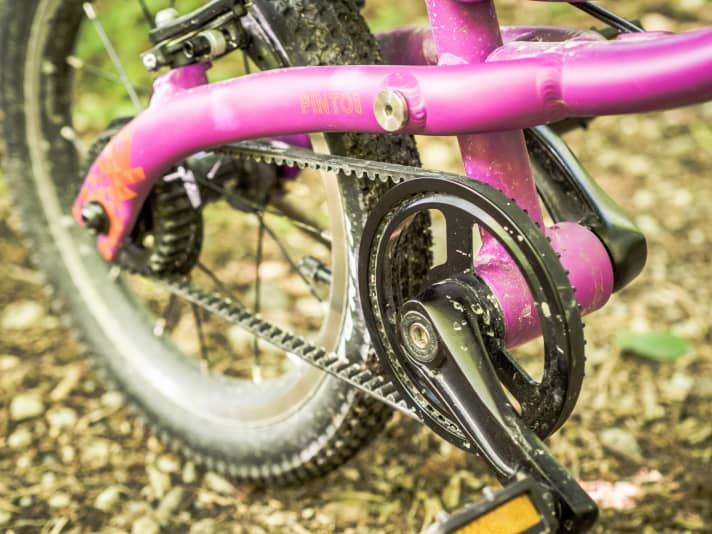 The belt drive not only looks great, it is also practical and hardly wears out.