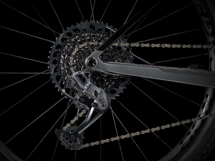   The rear derailleur on the new Procaliber is clamped to a UDH derailleur hanger from Sram.