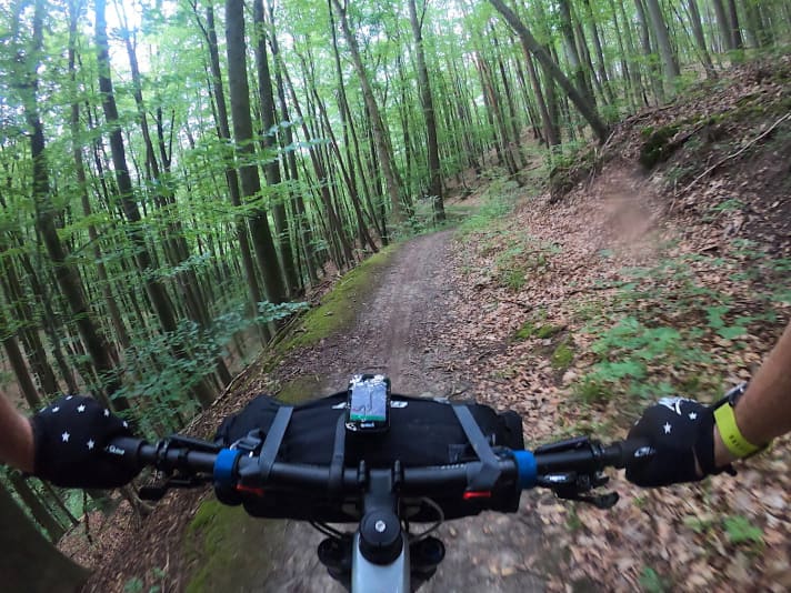 Mehr als 1500 Kilometer hat BIKE-Redakteur Stefan Loibl 2019 auf dem <a href="thema/tag/Deutschland-Trail.html"  rel="noopener noreferrer">Deutschland-Trail</a>  zurückgelegt. Für die Navigation immer am Lenker: der Edge 830.