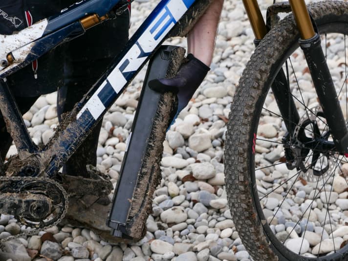   Die Motor/Akku-Einheit des Fazua-Motors lässt sich heraus nehmen. Das Getriebe ist fest mit dem Rahmen verbaut.