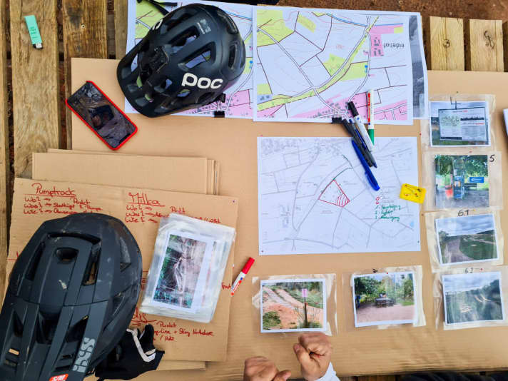   Maps, photos, sketches, notes: the clique pored over the plans all winter long.